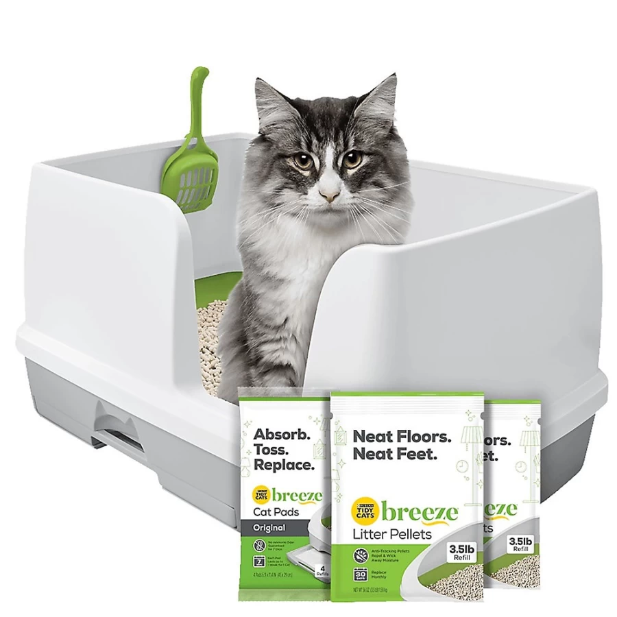 PetSmart Purina Tidy Cats Breeze XL Cat Litter Box System - Extra Large Self-Cleaning Litter Box for Cats