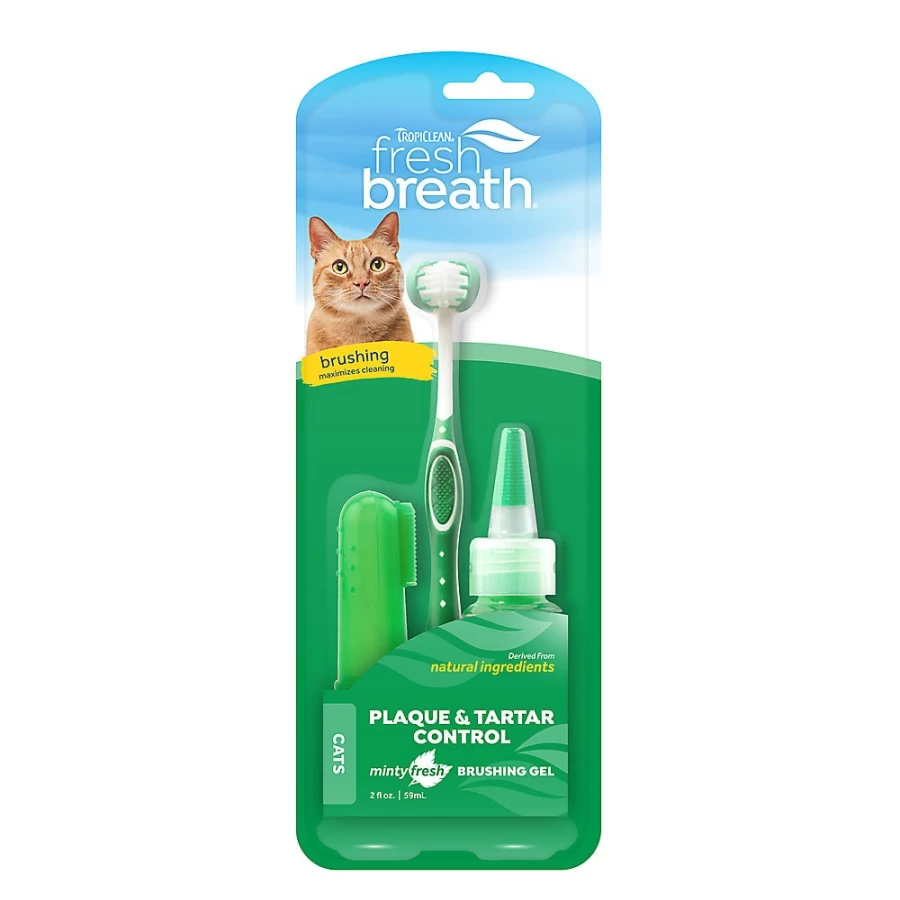 PetSmart TropiClean Fresh Breath Cat Toothbrush Kit for Oral Care - Dental Hygiene for Cats