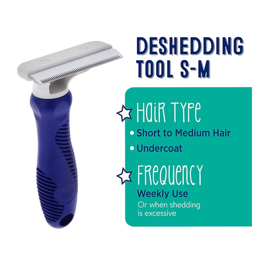 PetSmart Whisker City Cat Deshedding Tool for Short to Medium Hair – Reduce Shedding & Hairballs