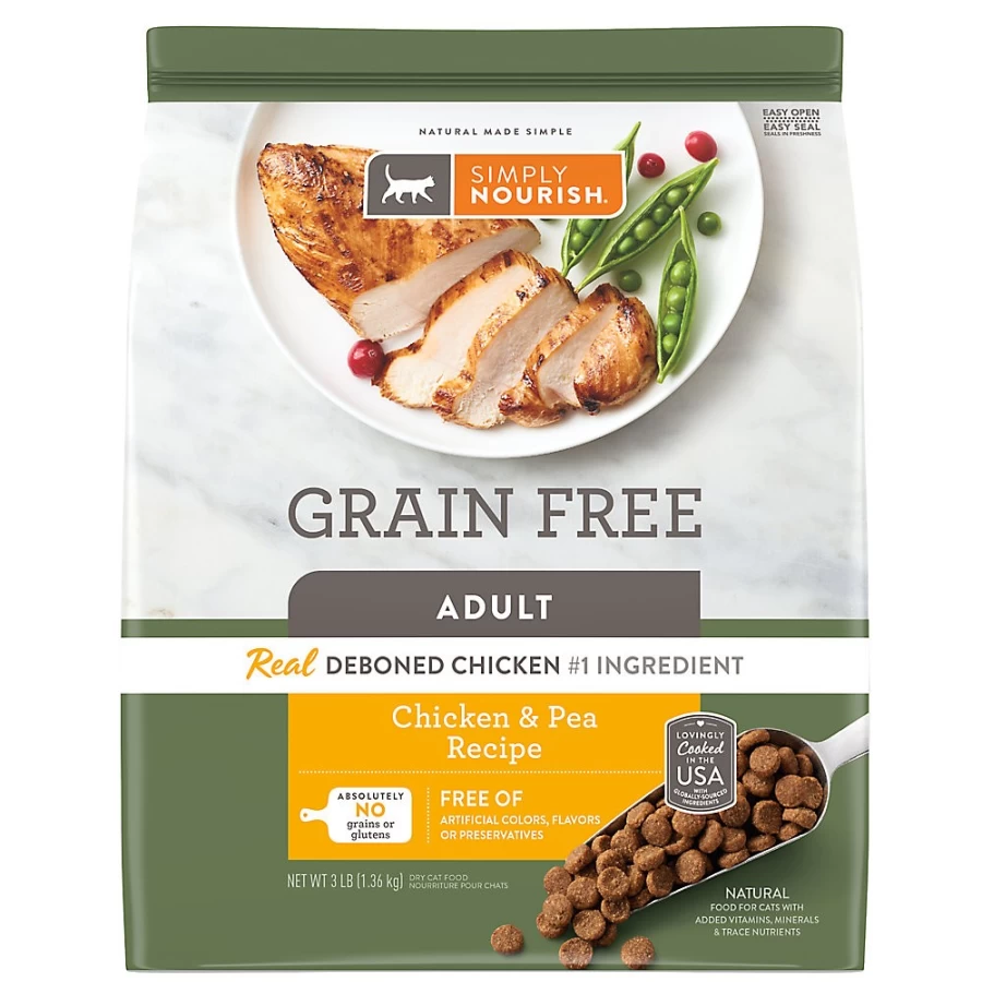 PetSmart Simply Nourish Grain-Free Natural Dry Cat Food with Chicken & Pea Recipe