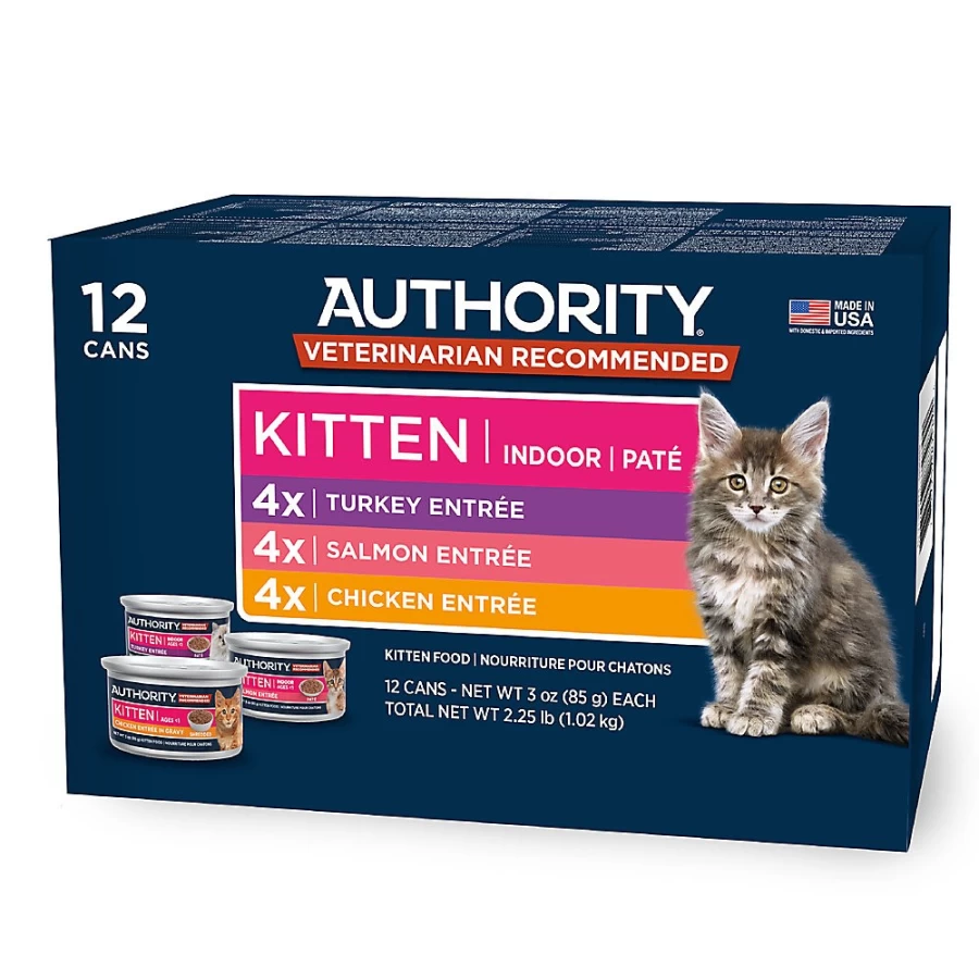 PetSmart Authority Everyday Health Indoor Kitten Wet Food Pate - 36 Oz, With Grains for Optimal Nutrition
