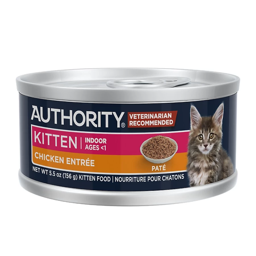 PetSmart Authority Everyday Health Indoor Kitten Wet Food Pate - 5.5 Oz, With Grains for Optimal Nutrition