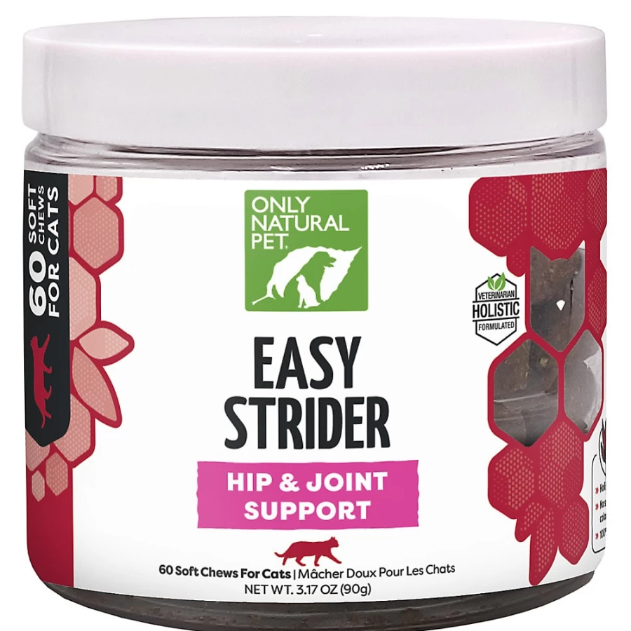 PetSmart Only Natural Pet Easy Strider Cat Hip & Joint Support Supplement - 60 Chewable Tablets