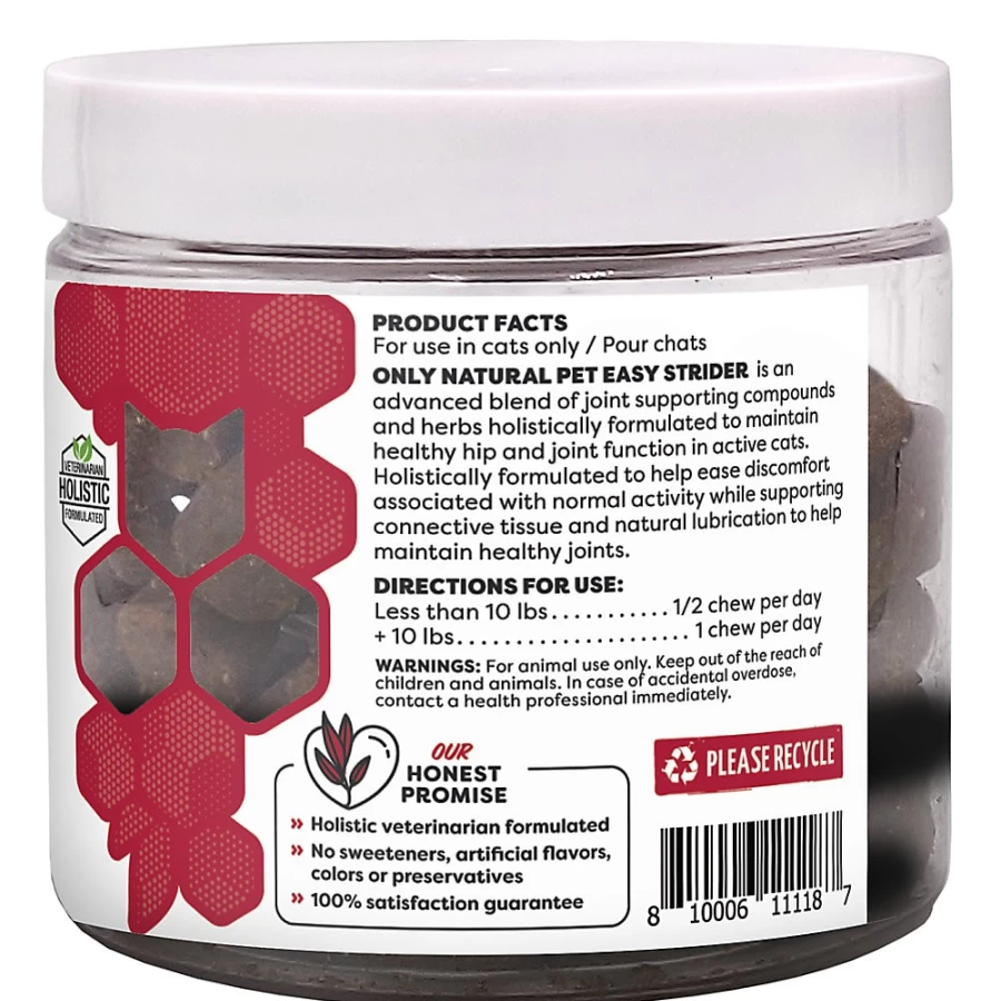 PetSmart Only Natural Pet Easy Strider Cat Hip & Joint Support Supplement - 60 Chewable Tablets