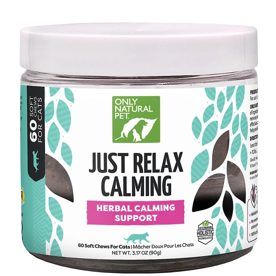 PetSmart Just Relax Calming Herbal Chews for Cats - Natural Stress Relief Supplement