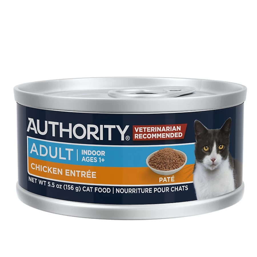 PetSmart Authority Everyday Health Indoor Cat Wet Food Pate - 5.5 Oz, With Grains for Balanced Nutrition