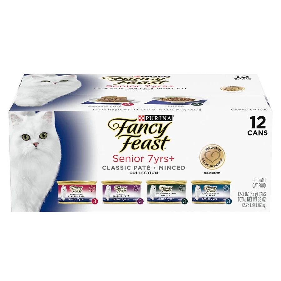 PetSmart Fancy Feast Senior Wet Cat Food, High-Protein with Antioxidants, 2.57 lb. Pack