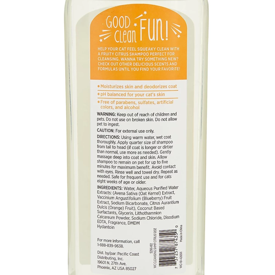PetSmart Whisker City Citrus Scented Cat Shampoo for Gentle Cleansing