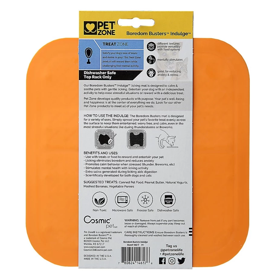 PetSmart Slow Feeder Licking Mat - Pet Zone Boredom Buster Interactive Dog Toy for Mental Stimulation & Anxiety Relief