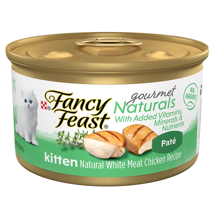 PetSmart Fancy Feast Gourmet Naturals Kitten Wet Food - Natural Vitamin-Enriched 3.33 oz Canned Cat Food