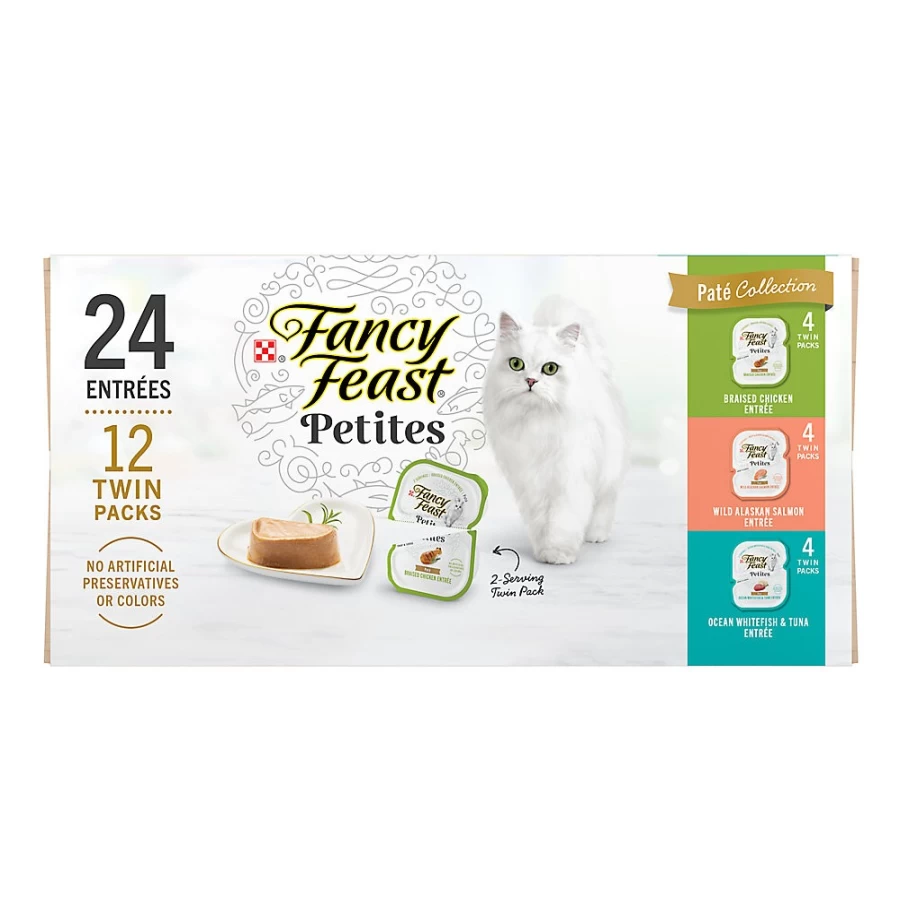 PetSmart Fancy Feast Petites Wet Cat Food Topper for All Life Stages - 5.43 lb. Case