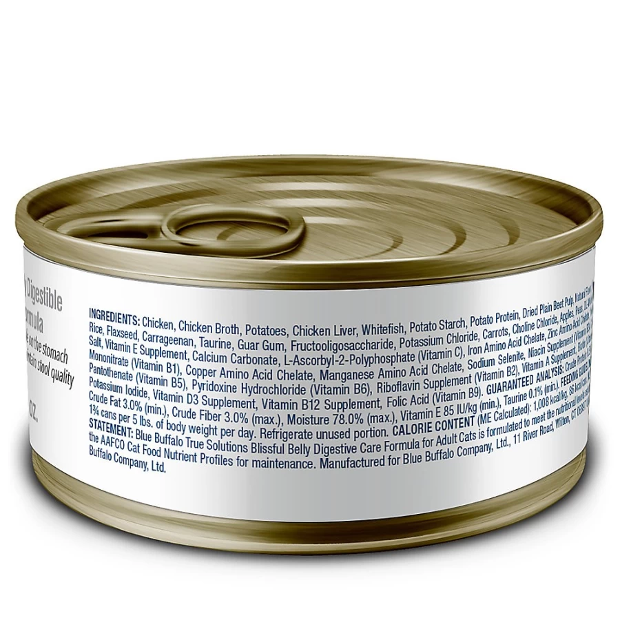 PetSmart Blue Buffalo True Solutions Natural Wet Cat Food for All Life Stages, 3 Oz. Can