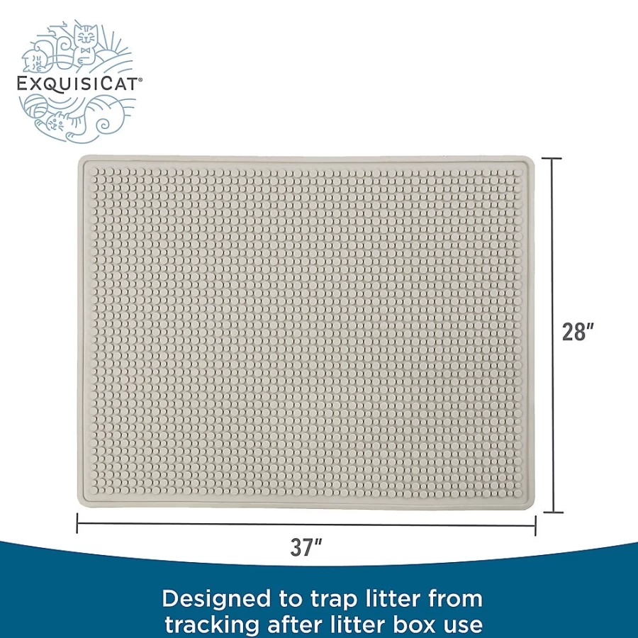 ExquisiCat Cat Litter Trapping Mat by PetSmart – Durable, Non-Slip Litter Tracking Control for Floors