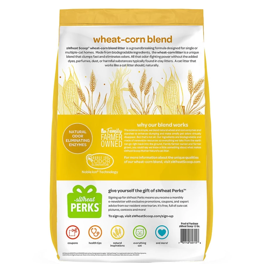 PetSmart sWheat Scoop Natural Clumping Cat Litter - Wheat & Corn Blend, Eco-Friendly & Odor Control