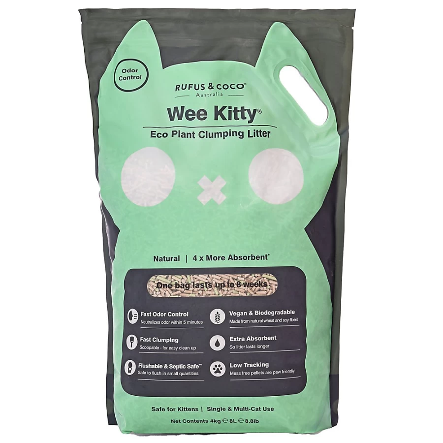 PetSmart RufusCoco Wee Kitty Clumping Cat Litter - Eco-Friendly, Low Dust, Natural Plant-Based Multi-Cat Litter