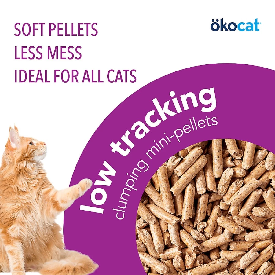 PetSmart Okocat Less Mess Clumping Wood Cat Litter - Natural, Low Dust & Low Tracking Formula