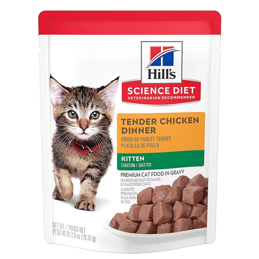 PetSmart Hill's Science Diet Kitten Wet Cat Food Pouches - 2.8 oz, High Protein for Growth