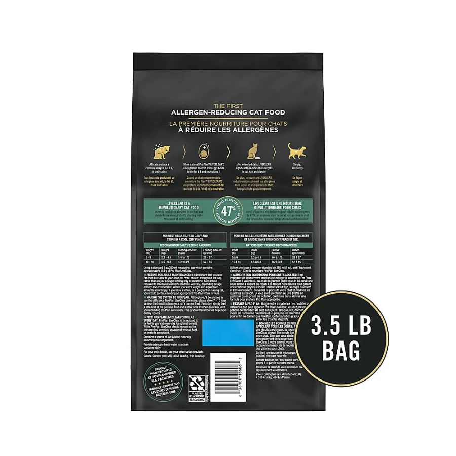 Purina Pro Plan LiveClear Adult Dry Cat Food with Prebiotics & Probiotics, Chicken & Rice Formula for Allergies | PetSmart