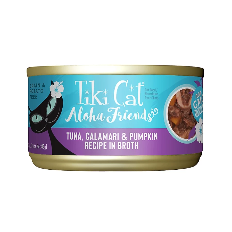 PetSmart Tiki Cat Aloha Friends Wet Cat Food - Grain-Free, Non-GMO, 3oz Cans, High Protein, Natural Ingredients