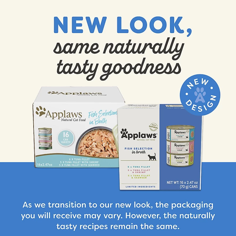 PetSmart Applaws Natural Cat Food Variety Pack - Limited Ingredient, Grain-Free, High Protein Recipes for Cats
