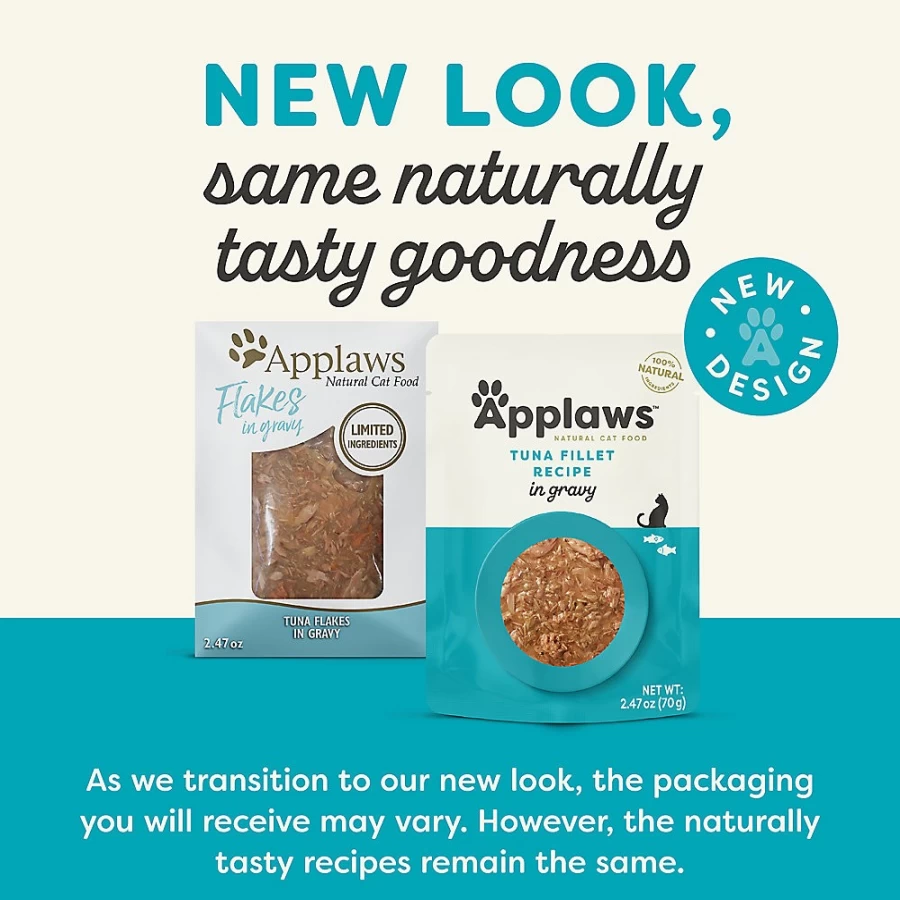 PetSmart Applaws Grain Free Natural Cat Food Pouch - Limited Ingredient Flakes in Gravy for Cats