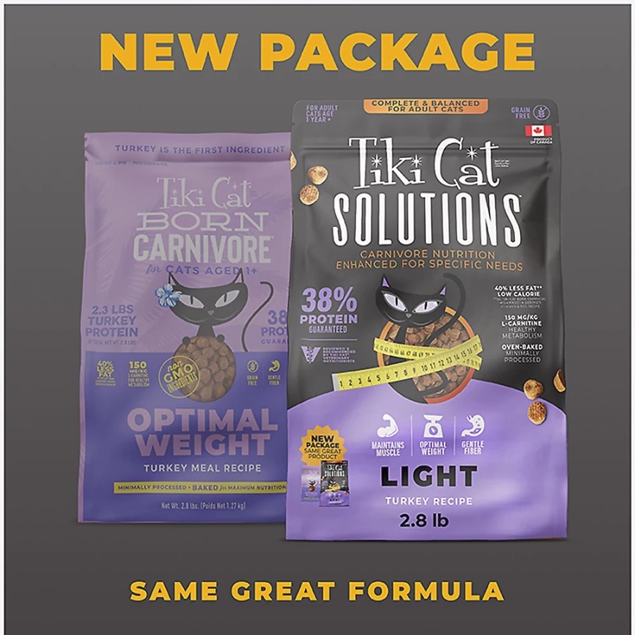 PetSmart Tiki Cat Born Carnivore Grain-Free Adult Cat Food - High Protein Turkey Recipe, Non-GMO, All-Natural Ingredients
