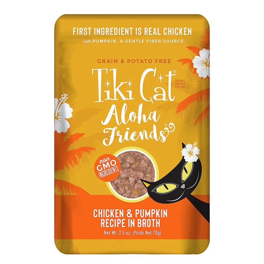 PetSmart Tiki Cat Aloha Friends Grain-Free Cat Food Pouch - Non-GMO, Potato Free, 2.8oz, Natural Ingredients