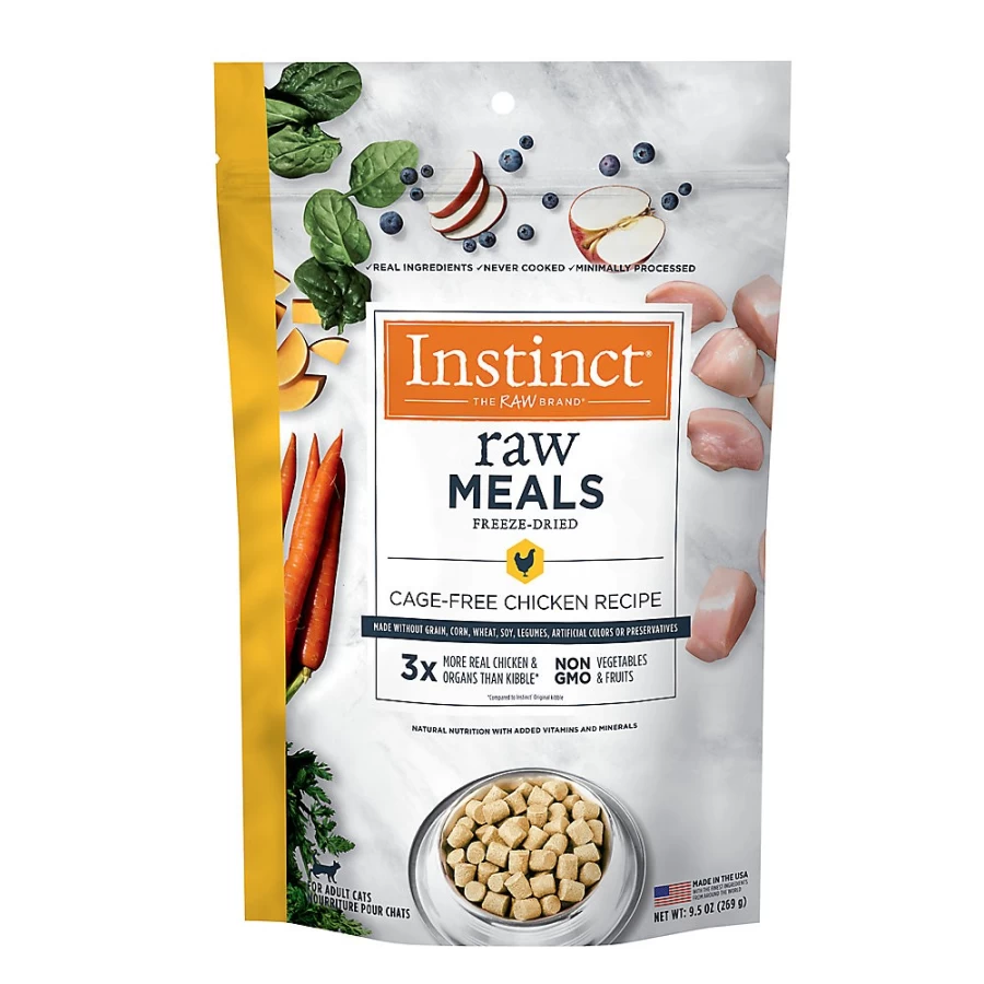 Instinct Raw Meals Grain Free Chicken Recipe Freeze-Dried Cat Food for Adults | PetSmart