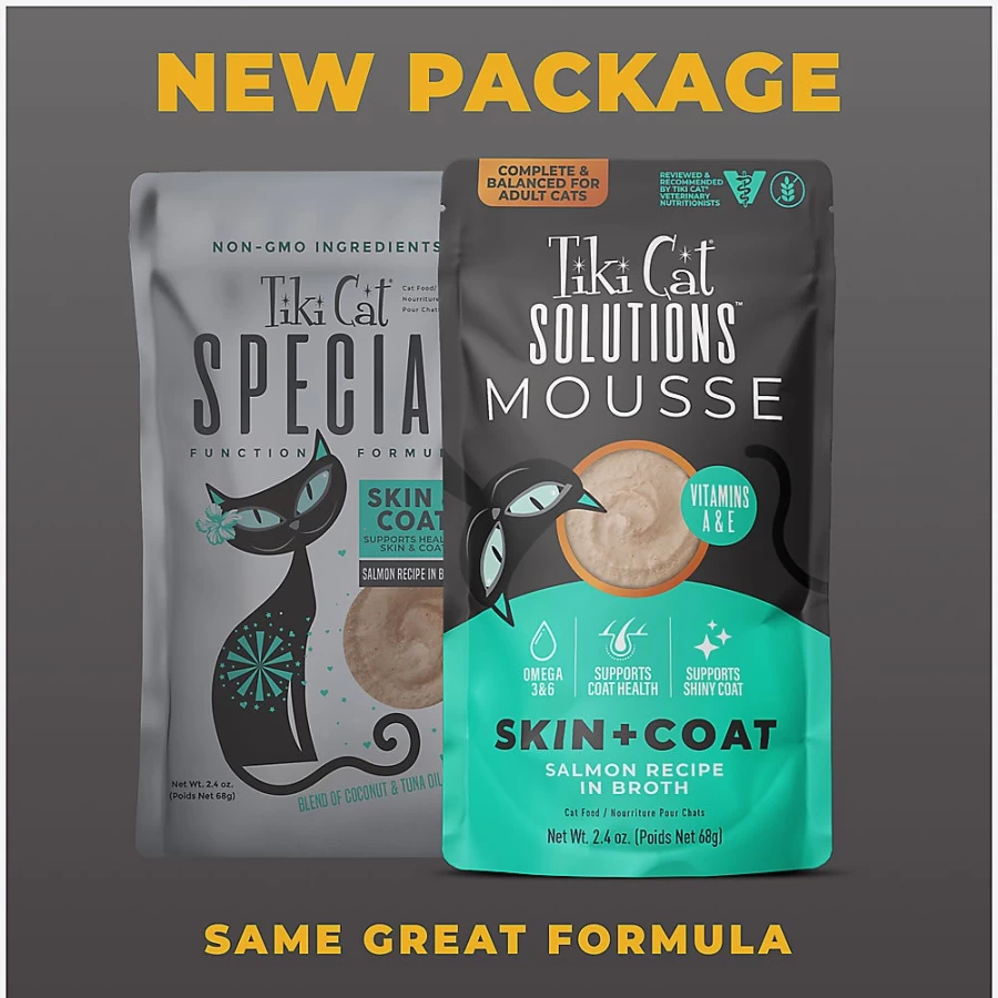 PetSmart Tiki Cat Special Function Formula Wet Cat Food - Healthy Skin & Coat, Non-GMO Salmon Recipe Grain-Free
