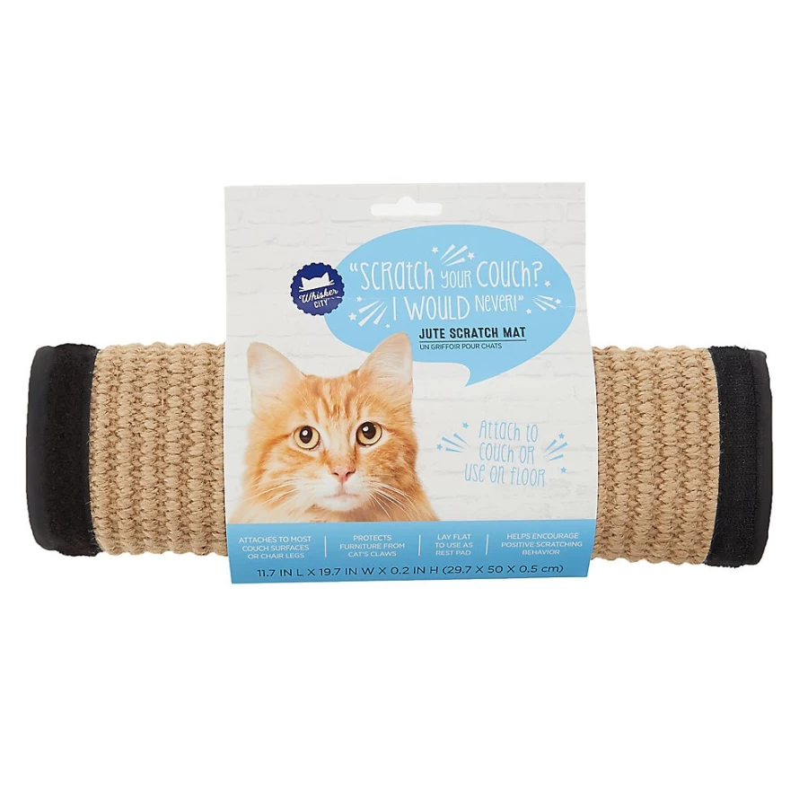 PetSmart Whisker City Natural Jute Cat Scratcher Mat for Indoor Cats