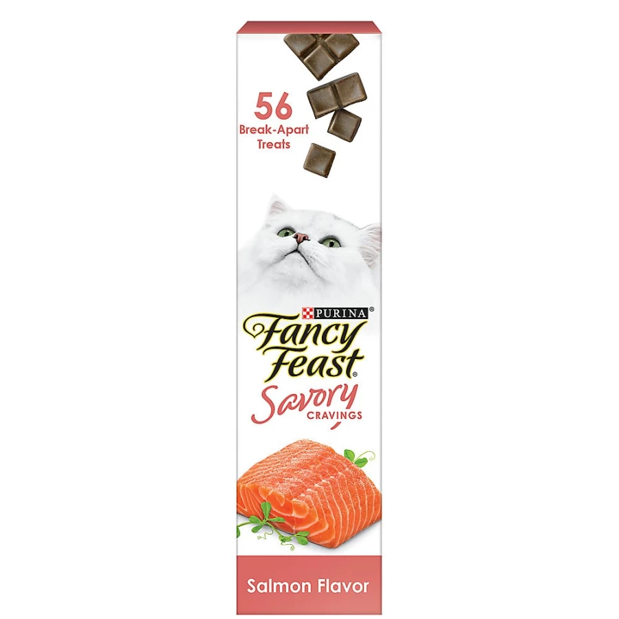 PetSmart Fancy Feast Savory Cravings Salmon Cat Treats for Adult Cats - Limited Ingredient Snacks