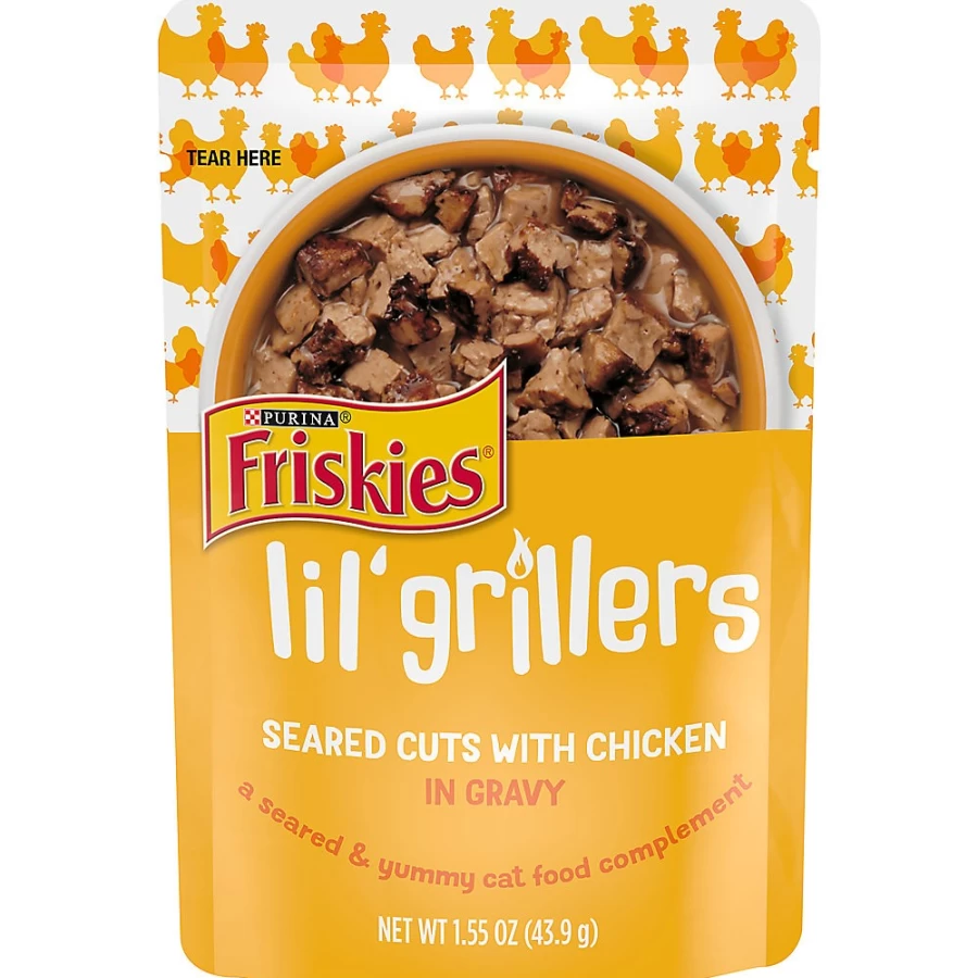 Purina Friskies Lil' Grillers Adult Wet Cat Food 1.92 oz Cans - Grain-Free, No Artificial Preservatives | PetSmart