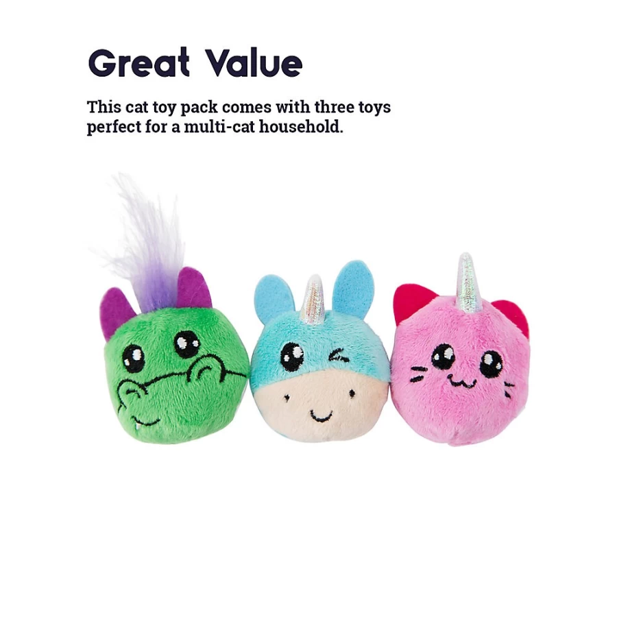 PetSmart Petstages Magical Animal Cat Toys - 3 Pack Interactive Play Set for Cats