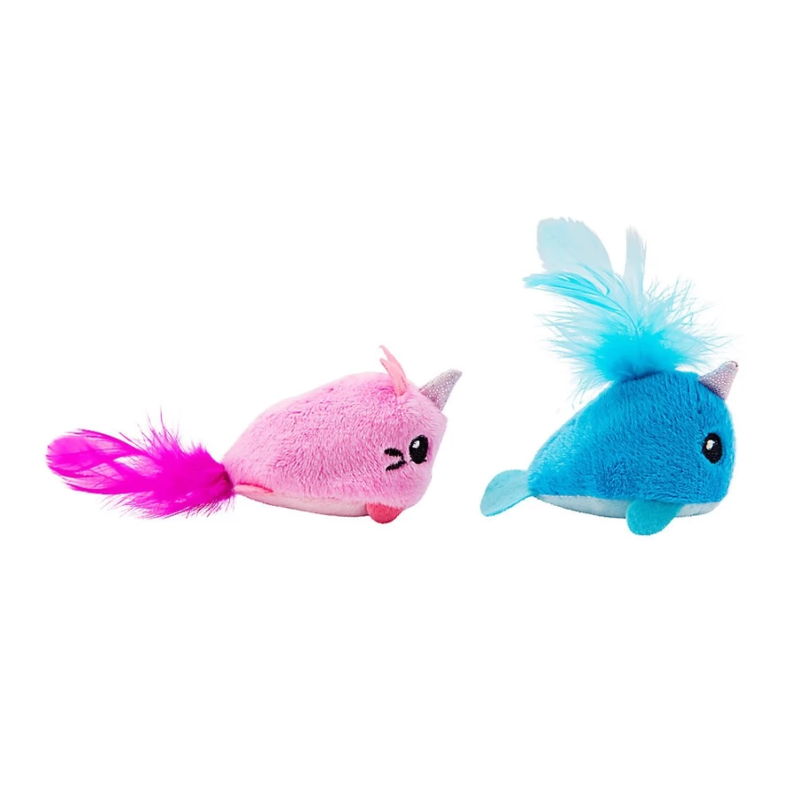 PetSmart Petstages Unicorn & Narwhal Cat Toys - 2 Pack Interactive Play for Cats