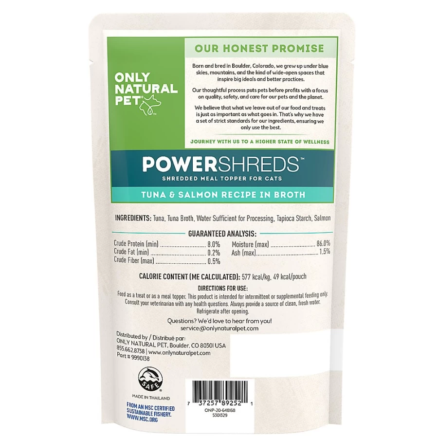 PetSmart Only Natural Pet PowerToppers Grain-Free Cat Food Topper - 3 oz, Natural Ingredients for Cats