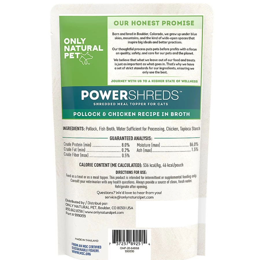 PetSmart Only Natural Pet PowerToppers Grain-Free Cat Food Topper - 3 oz, Natural Ingredients for Enhanced Flavor & Nutrition