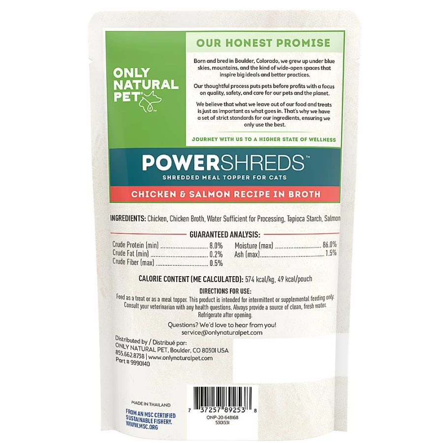 PetSmart Only Natural Pet PowerToppers Grain-Free Cat Food Topper, 3 oz - Natural Meal Enhancer for Cats