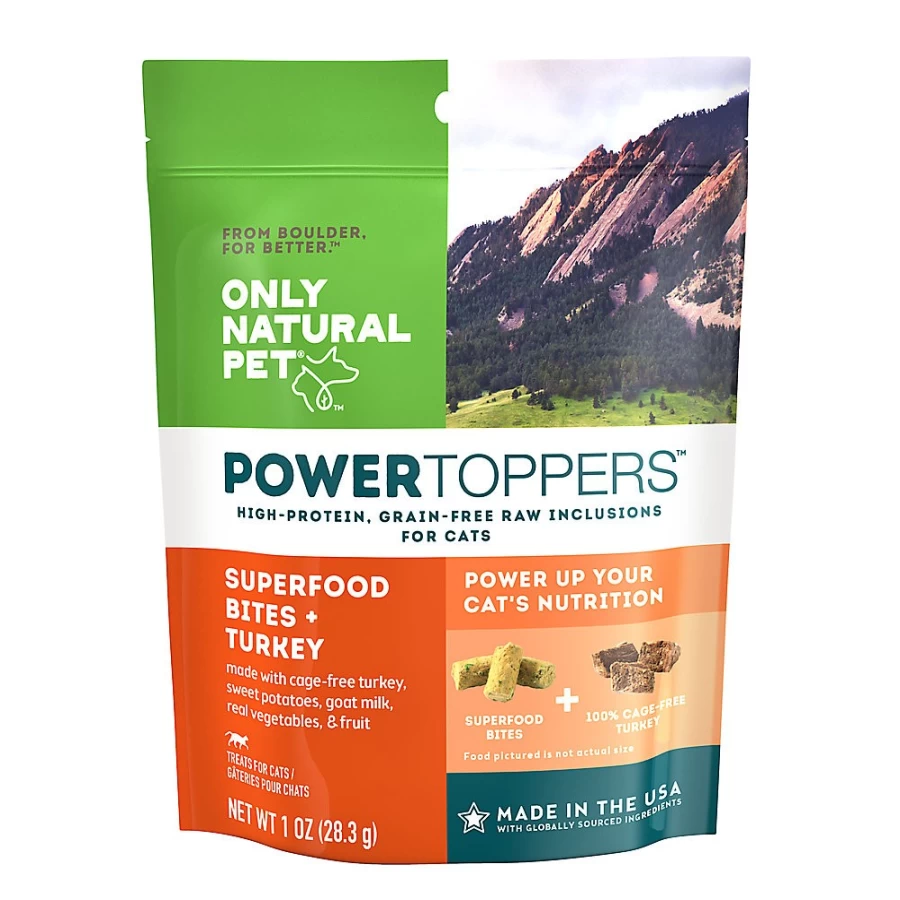 PetSmart Only Natural PowerFusion With-Grain Cat Food Topper - 1 Oz, Natural Meal Enhancer for Cats