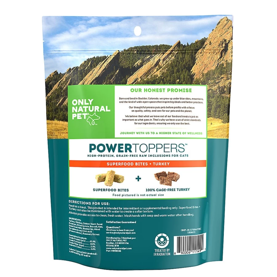 PetSmart Only Natural PowerFusion With-Grain Cat Food Topper - 1 Oz, Natural Meal Enhancer for Cats