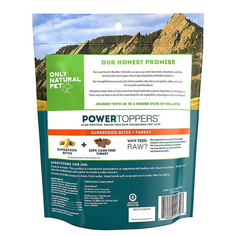 PetSmart Only Natural PowerFusion With-Grain Cat Food Topper - 5.5oz Natural Meal Enhancer for Cats