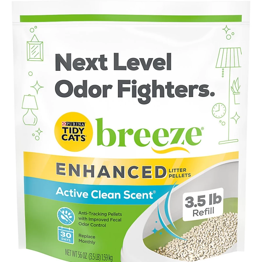Purina Tidy Cats Breeze Enhanced Cat Litter Pellets with Active Clean Scent - Low Tracking Clumping Litter for Cats - PetSmart Exclusive