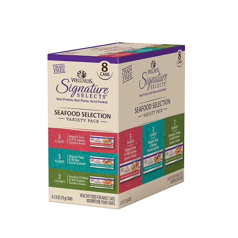 PetSmart Wellness Signature Selects Grain-Free Seafood Variety Pack Wet Cat Food for Adult Cats