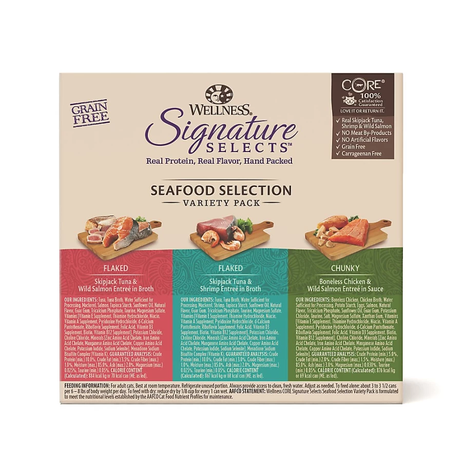 PetSmart Wellness Signature Selects Grain-Free Seafood Variety Pack Wet Cat Food for Adult Cats