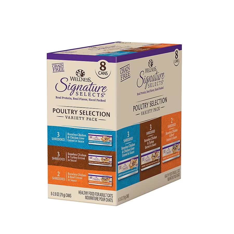 PetSmart Wellness Signature Selects Grain-Free Poultry Variety Pack Wet Cat Food for Adult Cats