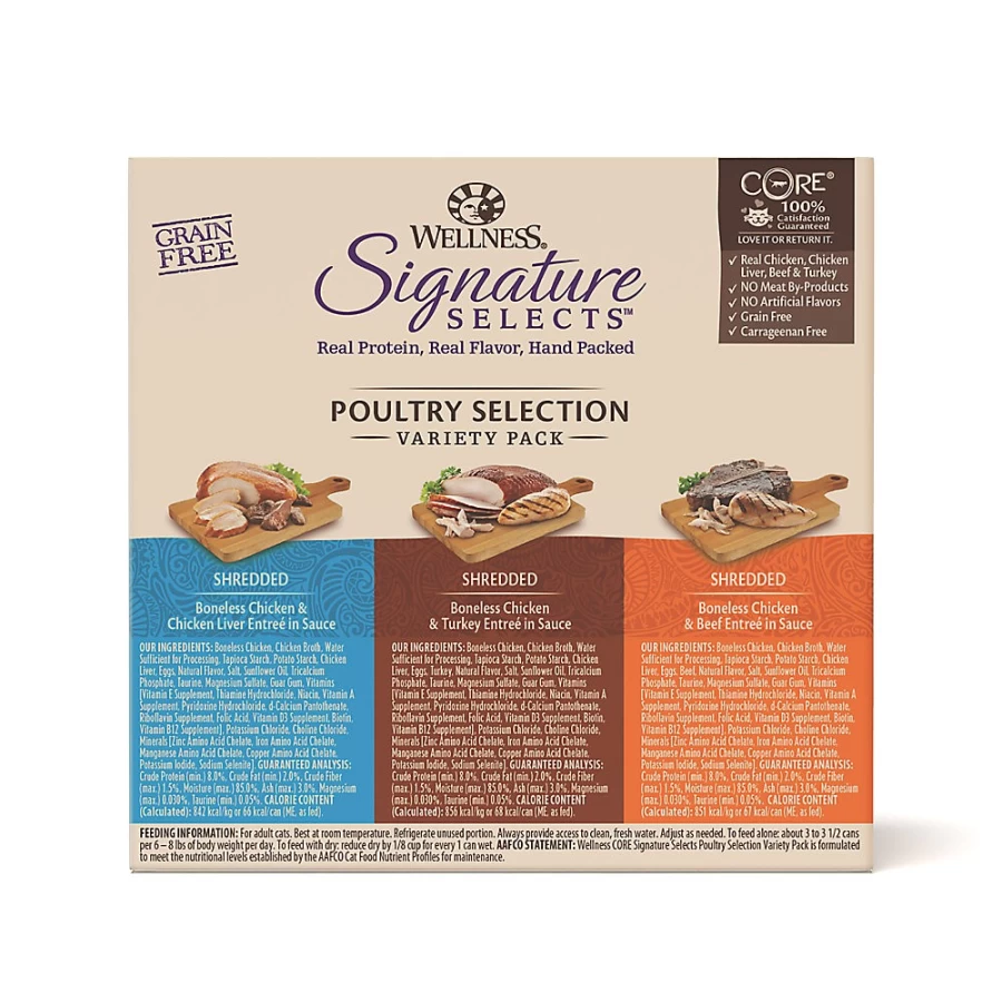 PetSmart Wellness Signature Selects Grain-Free Poultry Variety Pack Wet Cat Food for Adult Cats