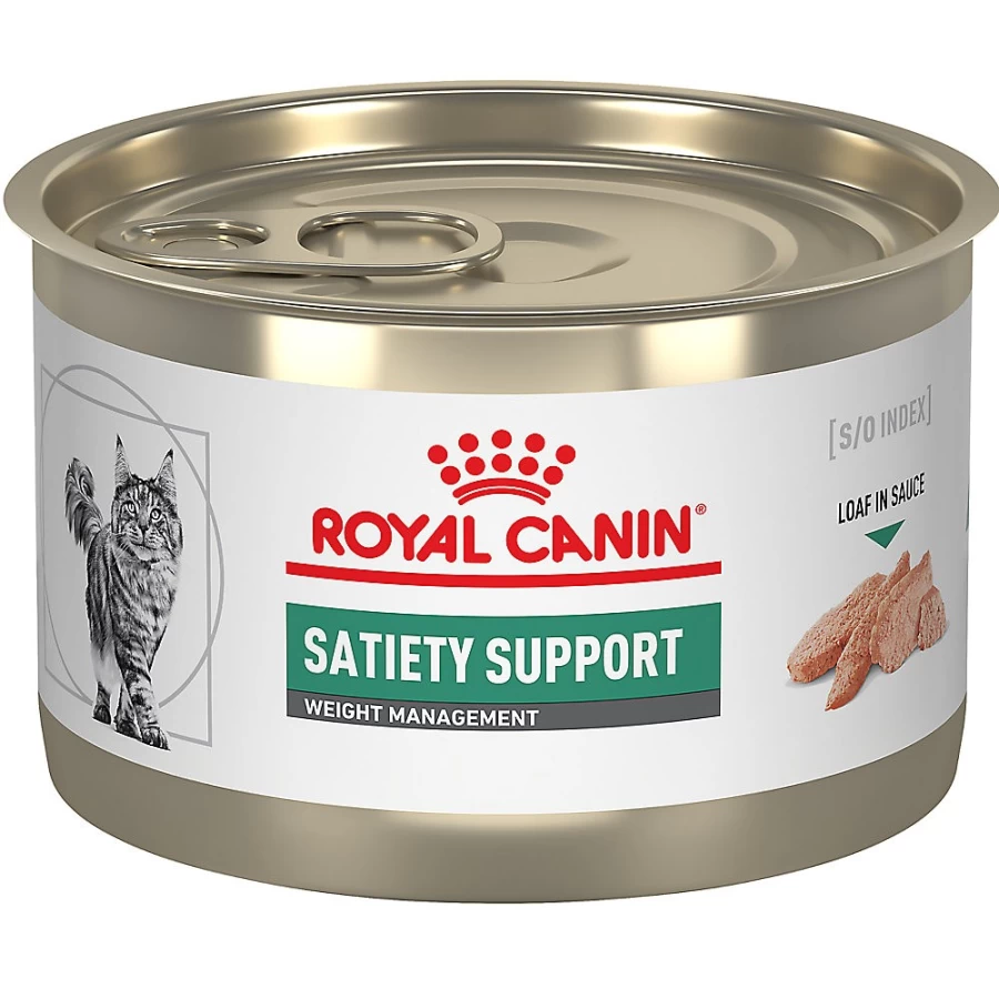 "Royal Canin Veterinary Diet Adult Cat Food - Satiety Support Weight Management Loaf in Sauce Canned Wet Food | PetSmart"