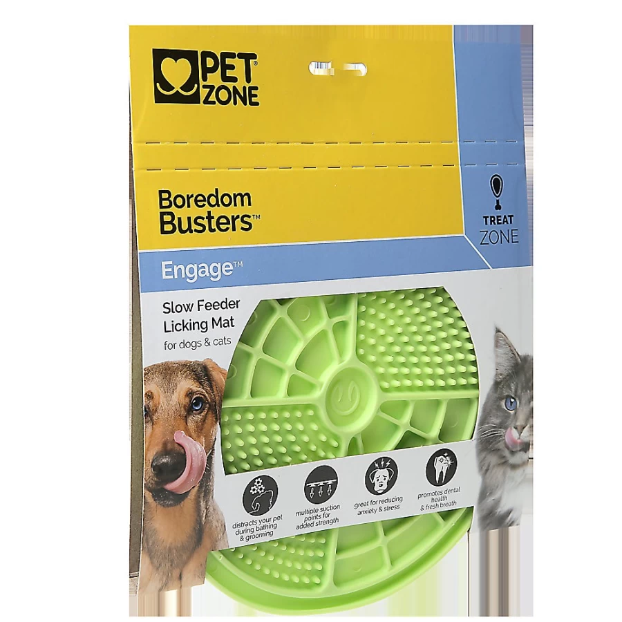 PetSmart Slow Feeder Licking Mat - Pet Zone Boredom Buster Interactive Dog Toy for Mental Stimulation & Anxiety Relief