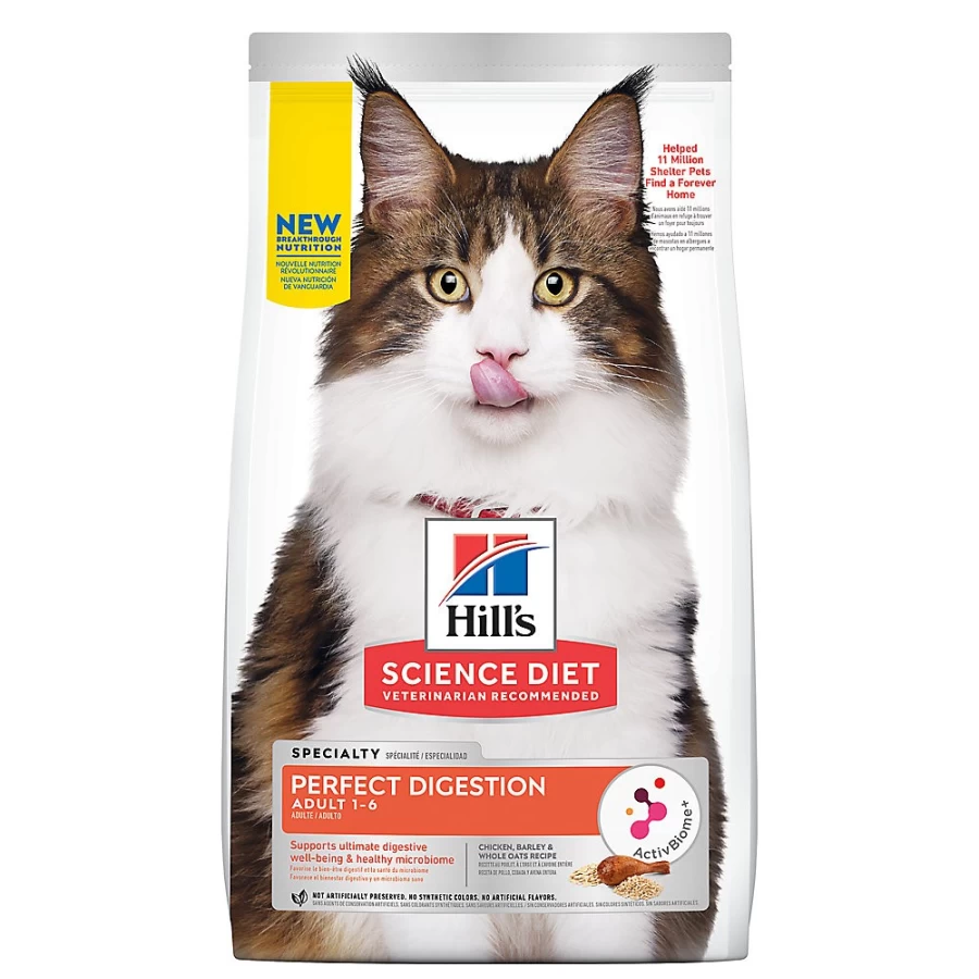 PetSmart Hill's Science Diet Perfect Digestion Adult Dry Cat Food - Chicken Recipe for Sensitive Stomachs