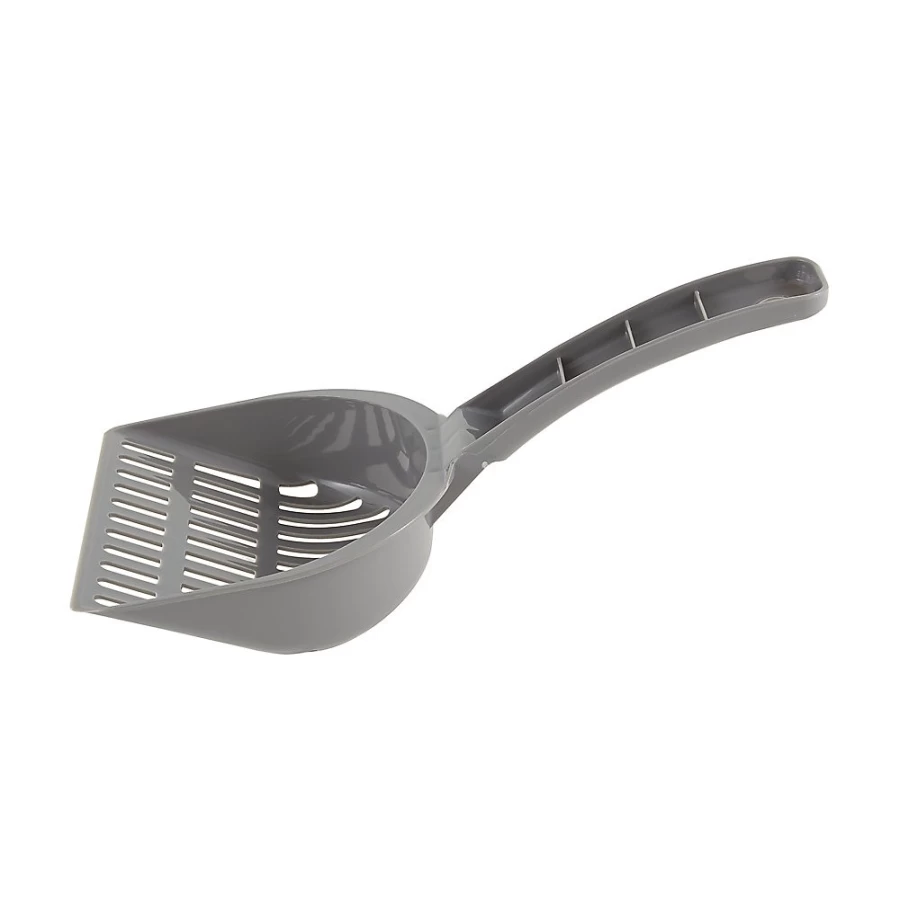 PetSmart ExquisiCat Gray Plastic Cat Litter Scoop with Storage Caddy - Durable & Convenient Waste Cleaning Tool