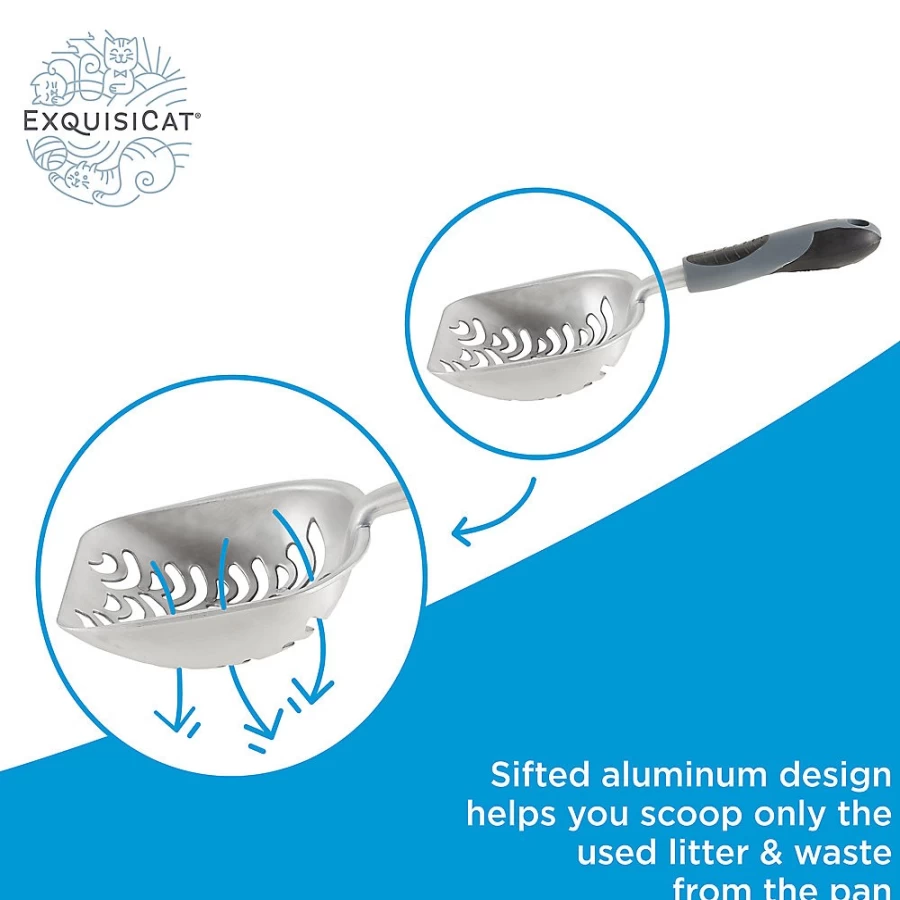 PetSmart ExquisiCat Durable Aluminum Cat Litter Scoop for Easy Waste Cleaning
